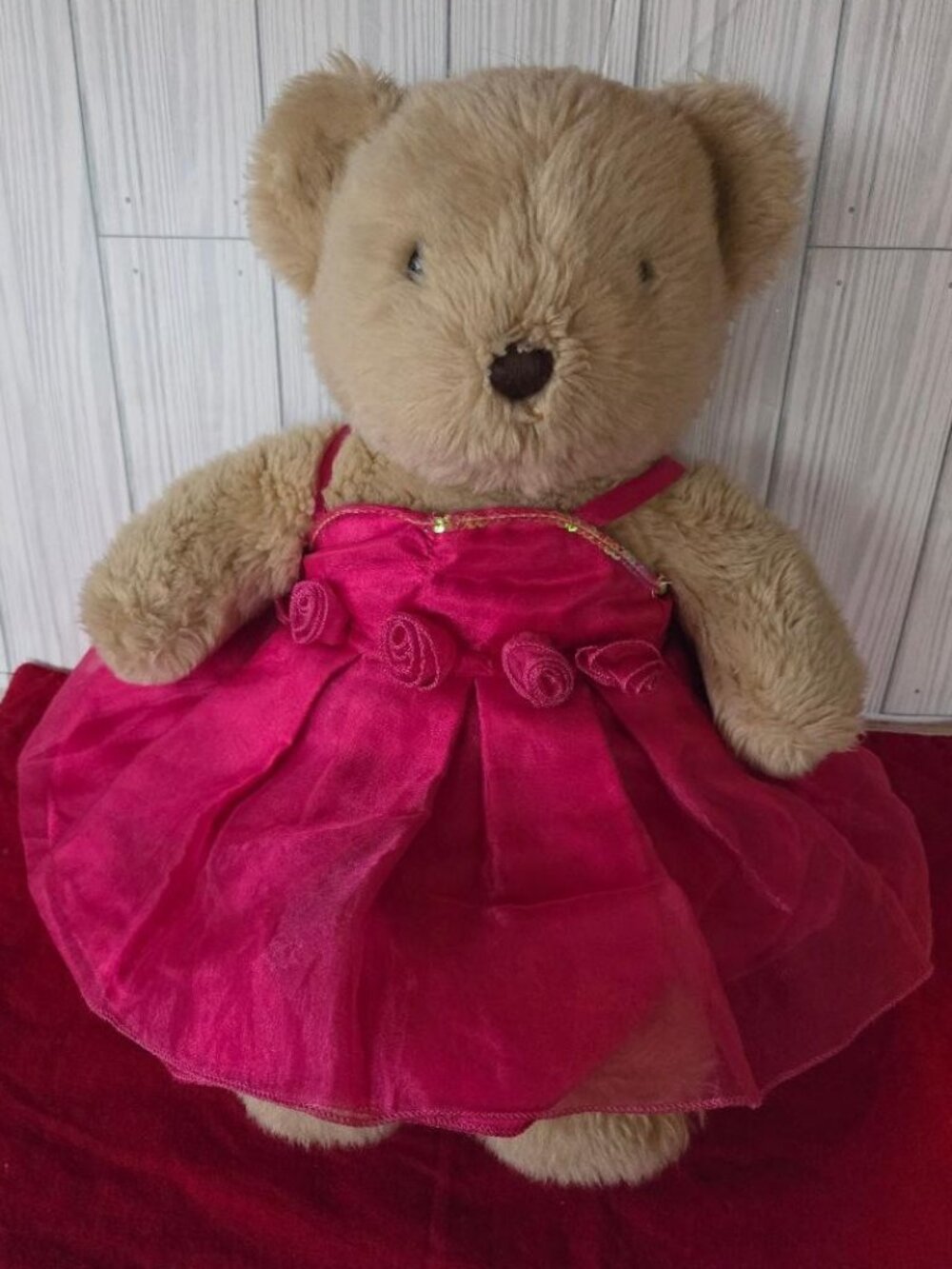 Vintage Build-A-Bear Stuffed with Love and Good Wishes Plush Teddy Bear